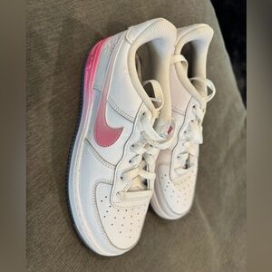 Nike Air force Lotus Flower White and Pink Sneakers